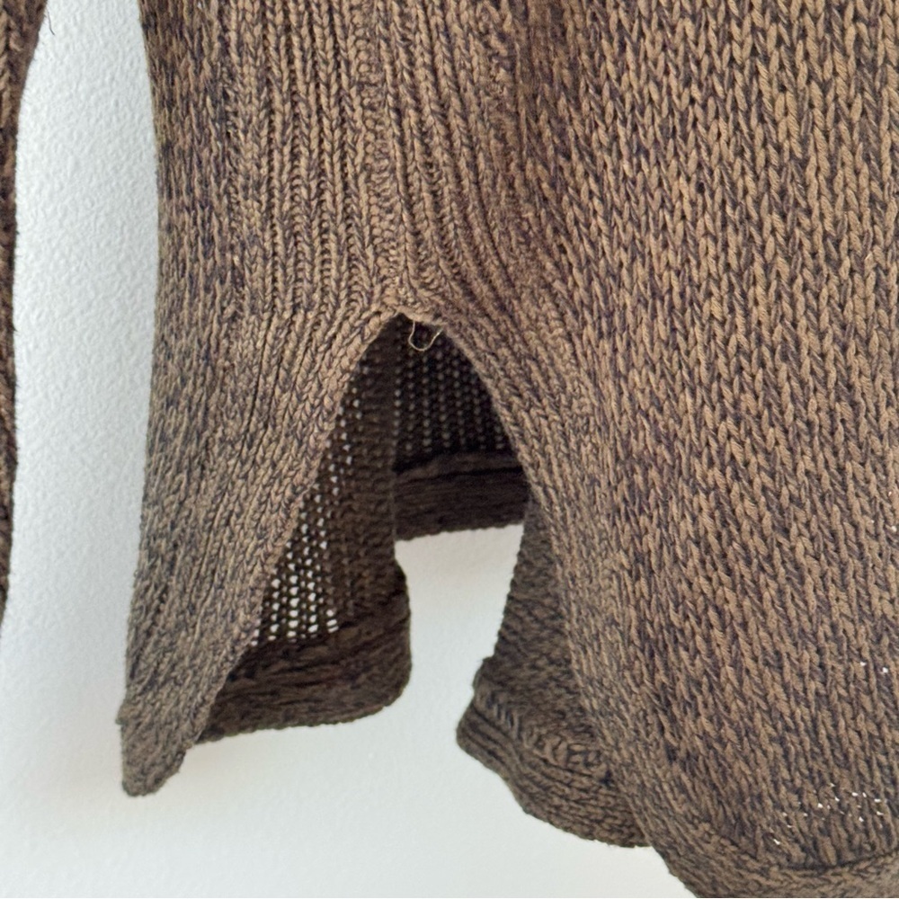 Francesca’s Harper Heritage Brown Knit Sweater Women’s Large NWT w/Elbow Patch - Picture 7 of 7